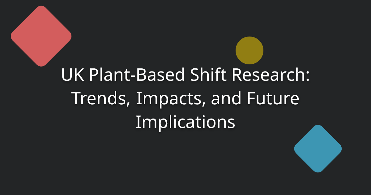 UK Plant-Based Shift Research: Trends, Impacts, and Future Implications