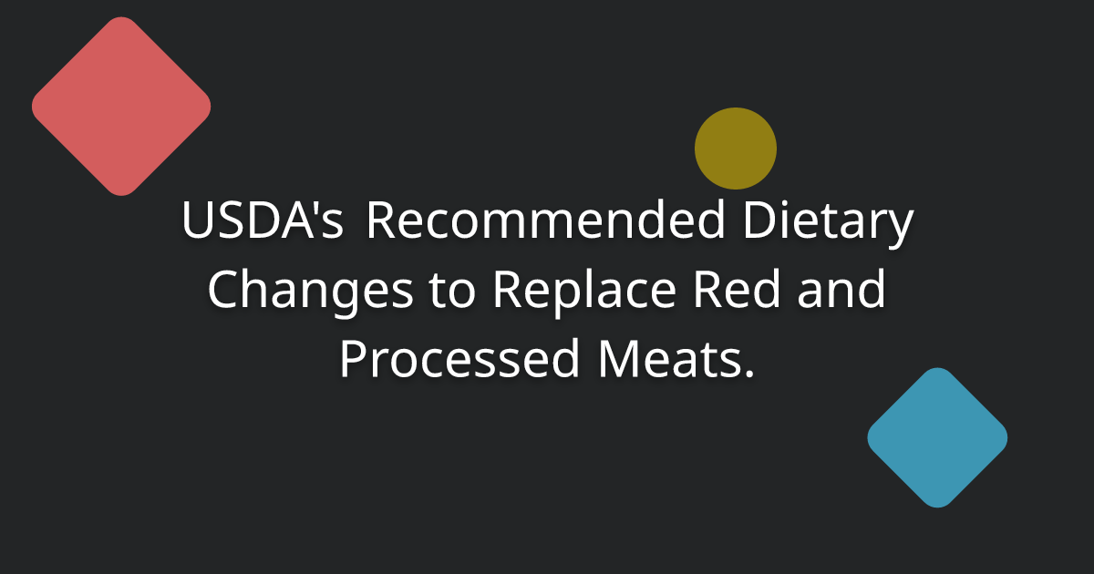 USDA's Recommended Dietary Changes to Replace Red and Processed Meats.